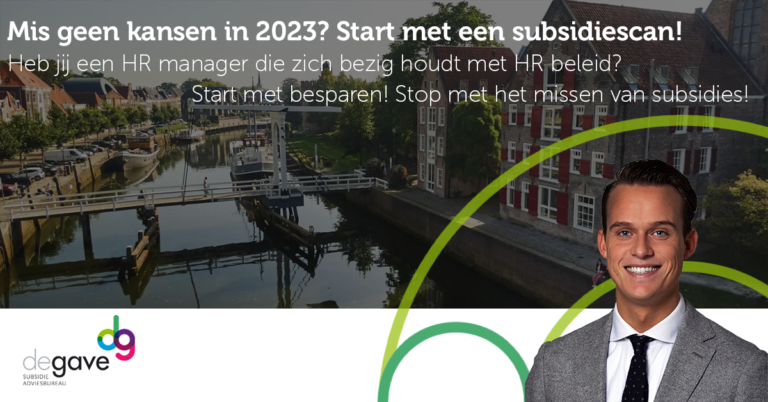 Mis geen kansen in 2023 Start met een subsidiescan